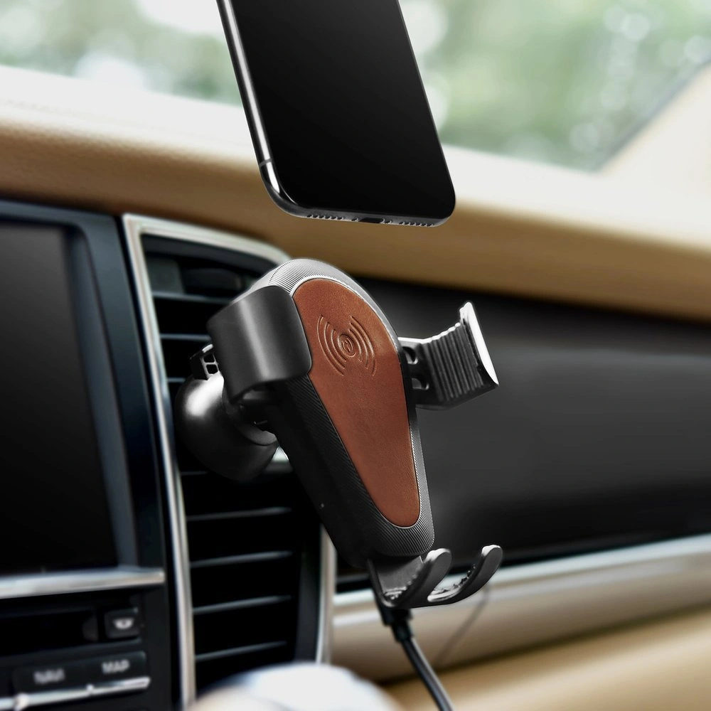 Hurtownia GSM - Auto-Halterung mit kabellosem Ladegerät iCarer Qi 10W Air Vent braun - ICR266 - {ean13} - Hurt