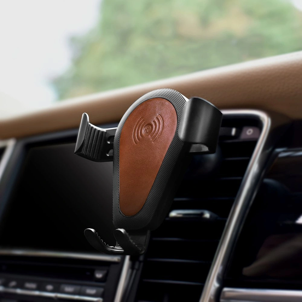 Wholesale Car Mount Wireless Charger iCarer Qi 10W Air Vent brown - ICR266 - {ean13} - Hurt