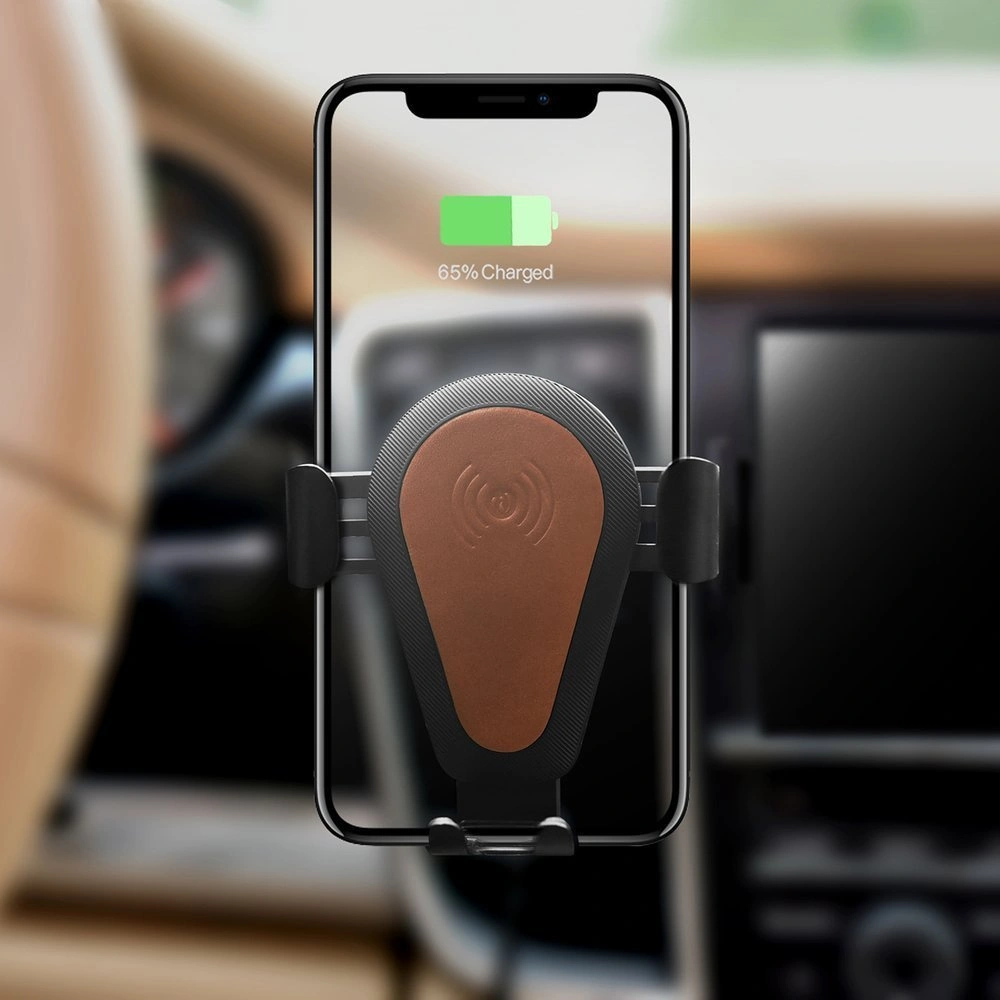 Wholesale Car Mount Wireless Charger iCarer Qi 10W Air Vent brown - ICR266 - {ean13} - Hurt