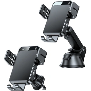 Wholesale Joyroom Qi 15W automatic car charger holder + wireless charger (dashboard and air vent) black (JR-ZS219) - JYR564 - {ean13} - Hurt