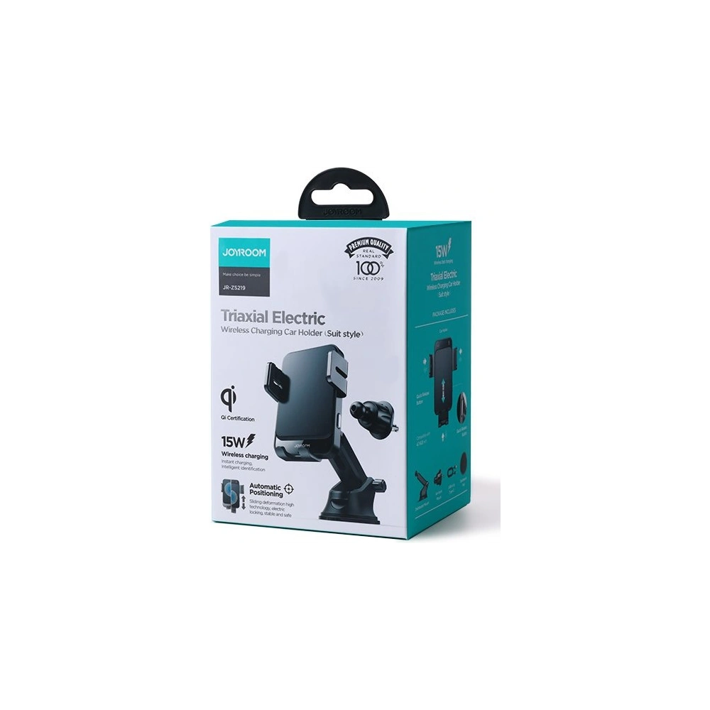 Hurtownia GSM - Auto-Halterung mit kabellosem Ladegerät Joyroom Qi 15W für Armaturenbrett/Belüftungsgitter schwarz (JR-ZS219) - JYR564 - {ean13} - Hurt