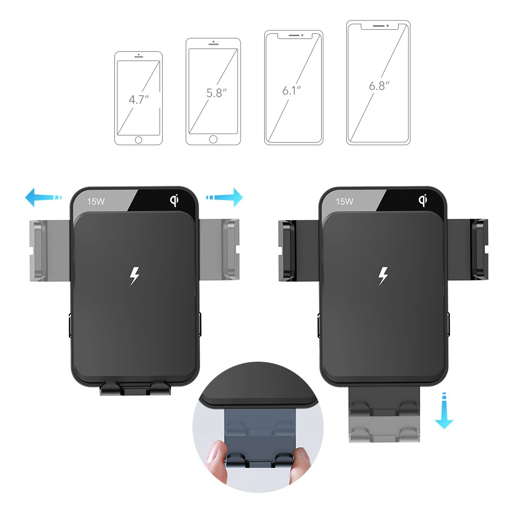 Hurtownia GSM - Uchwyt samochodowy z ładowarką bezprzewodową Joyroom Qi 15W na kokpit deskę rozdzielczą/kratkę wentylacyjną czarny (JR-ZS219) - JYR564 - {ean13} - Hurt