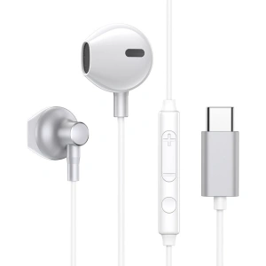 Hurtownia GSM - Sluchátka Joyroom USB-C s ovladačem a mikrofonem stříbrná (JR-EC03 Silver) - JYR565 - {ean13} - Hurt