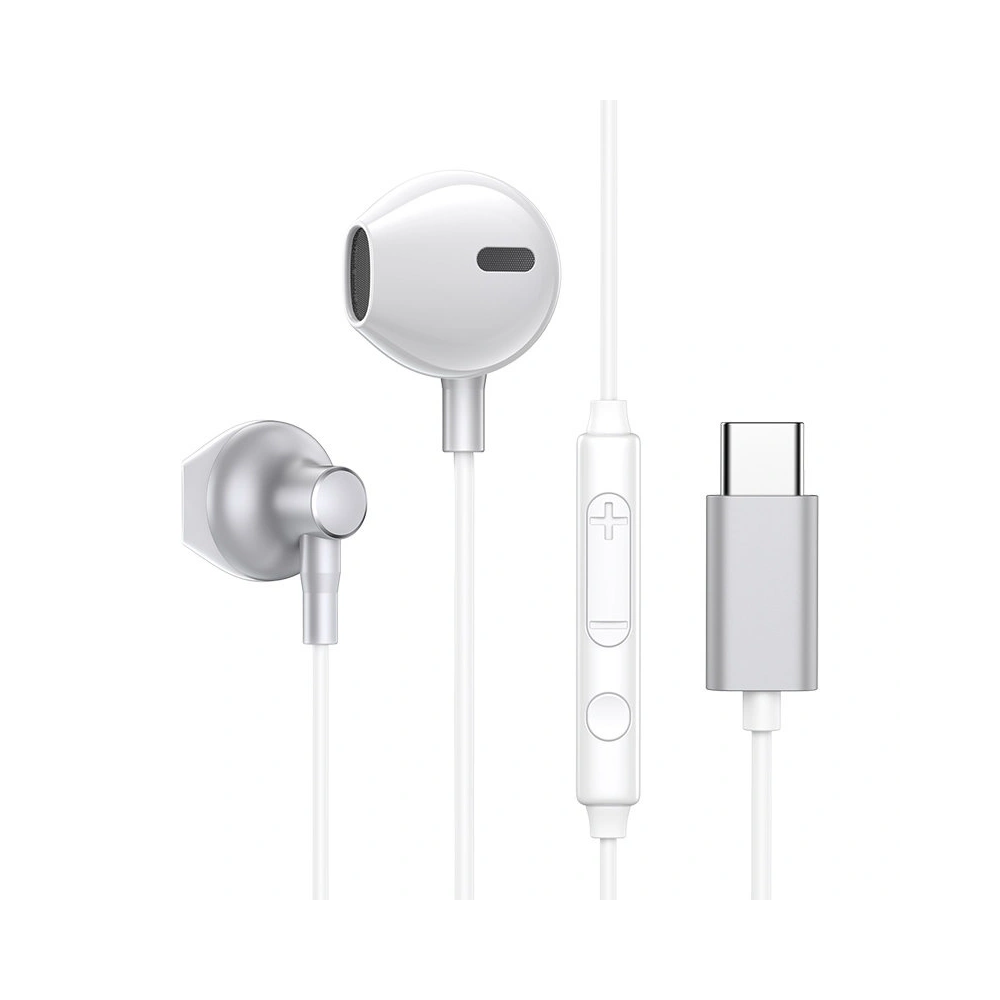 Hurtownia GSM - Sluchátka Joyroom USB-C s ovladačem a mikrofonem stříbrná (JR-EC03 Silver) - JYR565 - {ean13} - Hurt