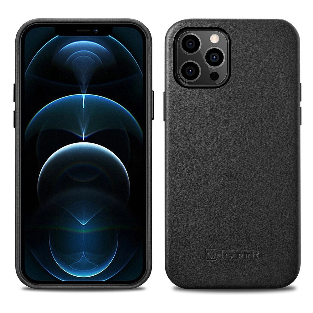 Hurtownia GSM - Case iCarer Case Leder MagSafe Apple iPhone 12 mini schwarz - ICR269 - {ean13} - Hurt
