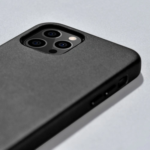 Etui iCarer Case Leather MagSafe Apple iPhone 12 mini czarny