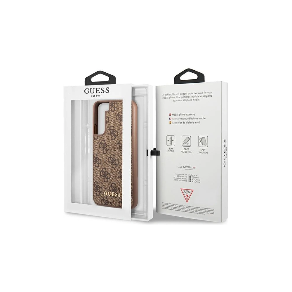 Hurtownia GSM - Etui Guess GUHCS23MG4GFBR Samsung Galaxy S23+ Plus brązowy/brown hard case 4G Metal Gold Logo - GUE2373 - {ean13} - Hurt