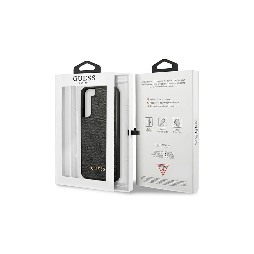 Hurtownia GSM - Case Guess GUHCS23MG4GFGR Samsung Galaxy S23+ Plus grau/grey Hardcase 4G Metall Gold Logo - GUE2374 - {ean13} - Hurt