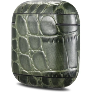Hurtownia GSM - Etui iCarer Kožené Krokodýl Apple AirPods 2/1 zelené - ICR271 - {ean13} - Hurt