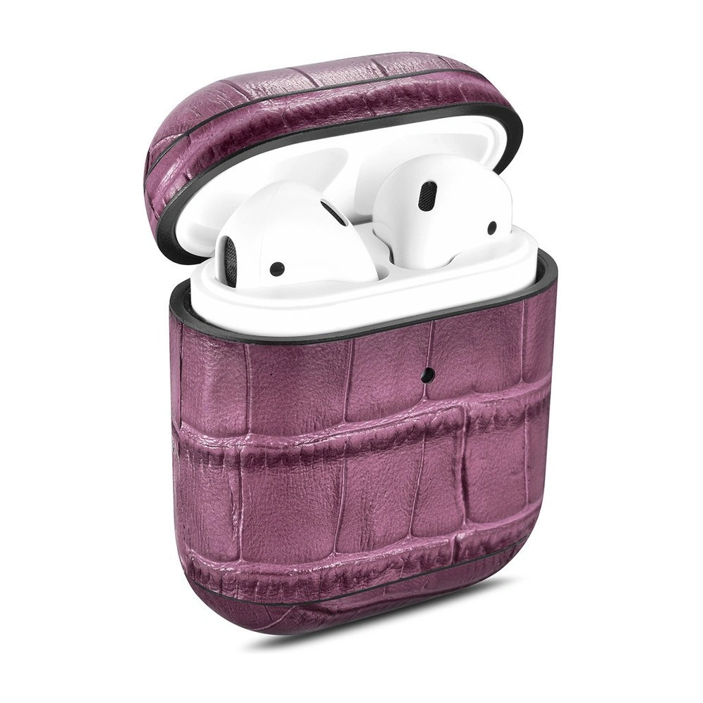 Hurtownia GSM - Etui iCarer Leather Bamboo Apple AirPods 2/1 fialová - ICR272 - {ean13} - Hurt