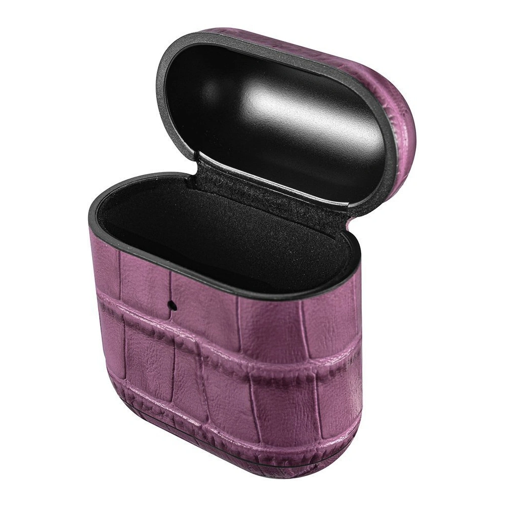 Hurtownia GSM - Etui iCarer Leather Bamboo Apple AirPods 2/1 fialová - ICR272 - {ean13} - Hurt