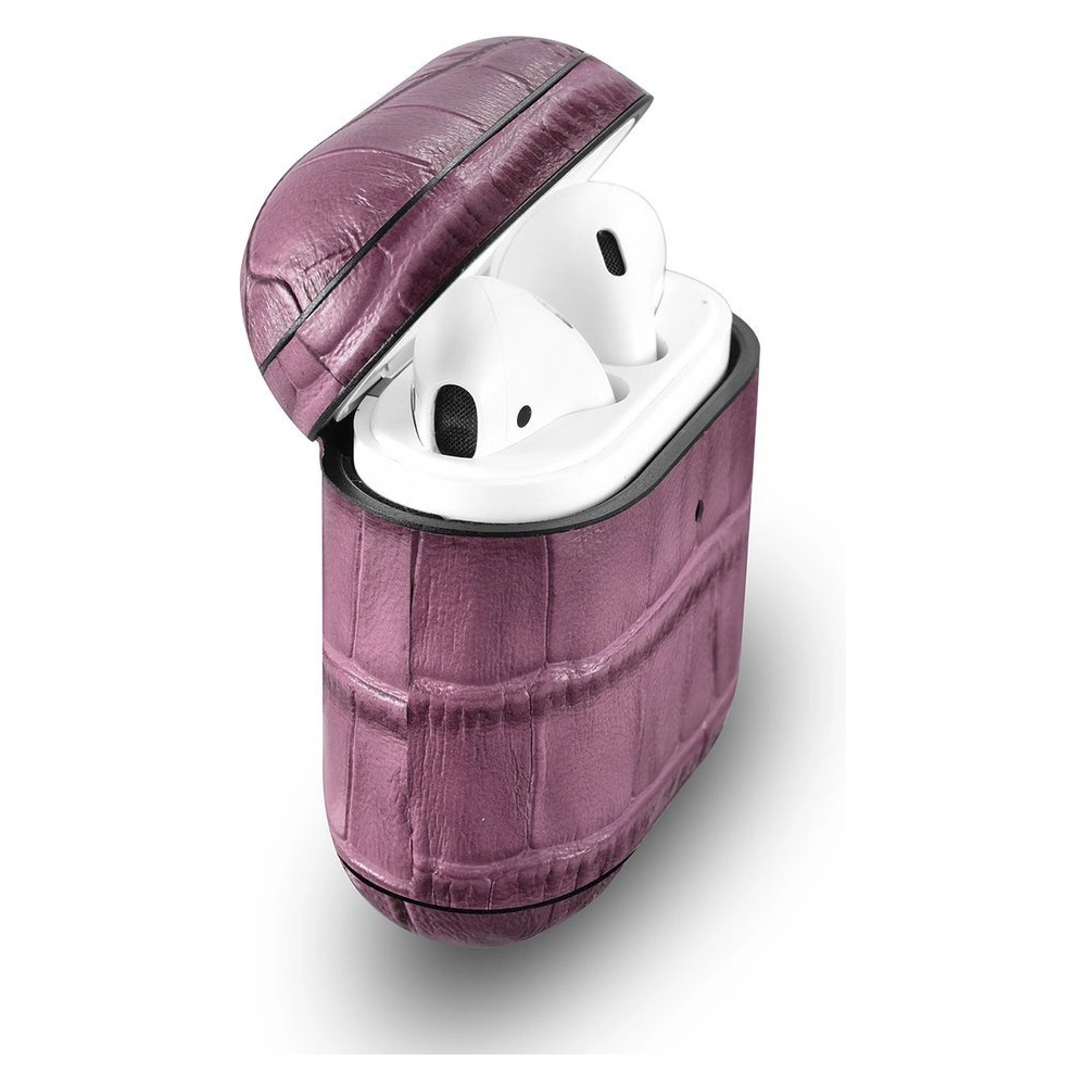 Hurtownia GSM - Etui iCarer Leather Bamboo Apple AirPods 2/1 fialová - ICR272 - {ean13} - Hurt