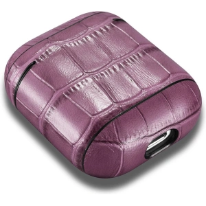 Hurtownia GSM - Etui iCarer Leather Bamboo Apple AirPods 2/1 fialová - ICR272 - {ean13} - Hurt