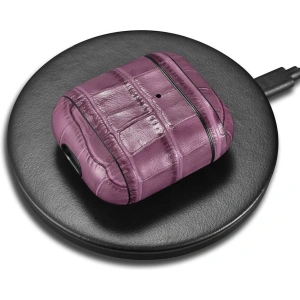 Hurtownia GSM - Etui iCarer Leather Bamboo Apple AirPods 2/1 fialová - ICR272 - {ean13} - Hurt