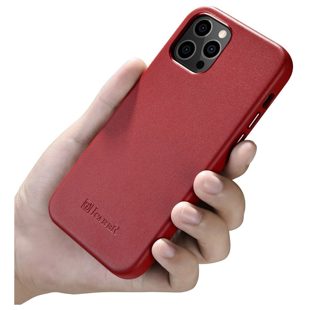 Hurtownia GSM - Etui iCarer Case Leather MagSafe Apple iPhone 12 mini piros - ICR273 - {ean13} - Hurt