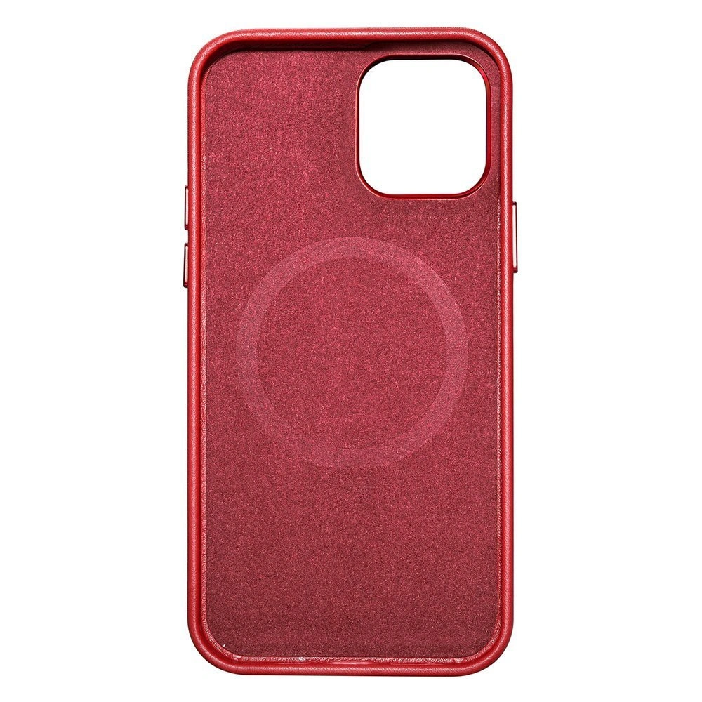 Hurtownia GSM - Etui iCarer Case Leather MagSafe Apple iPhone 12 Pro Max červená - ICR274 - {ean13} - Hurt