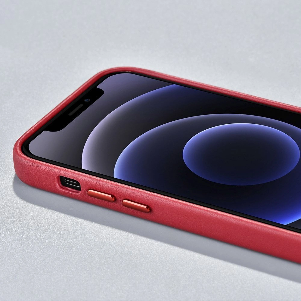 Hurtownia GSM - Case iCarer Case Leder MagSafe Apple iPhone 12 Pro Max rot - ICR274 - {ean13} - Hurt