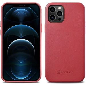 Hurtownia GSM - Etui iCarer Case Leather MagSafe Apple iPhone 12/12 Pro czerwony - ICR275 - {ean13} - Hurt