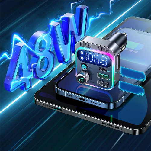 Transmiter FM Joyroom 48W PPS/PD/QC3.0 czarny (JR-CL16)