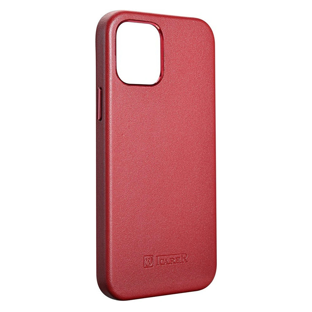 Hurtownia GSM - Etui iCarer Case Leather MagSafe Apple iPhone 12/12 Pro czerwony - ICR275 - {ean13} - Hurt
