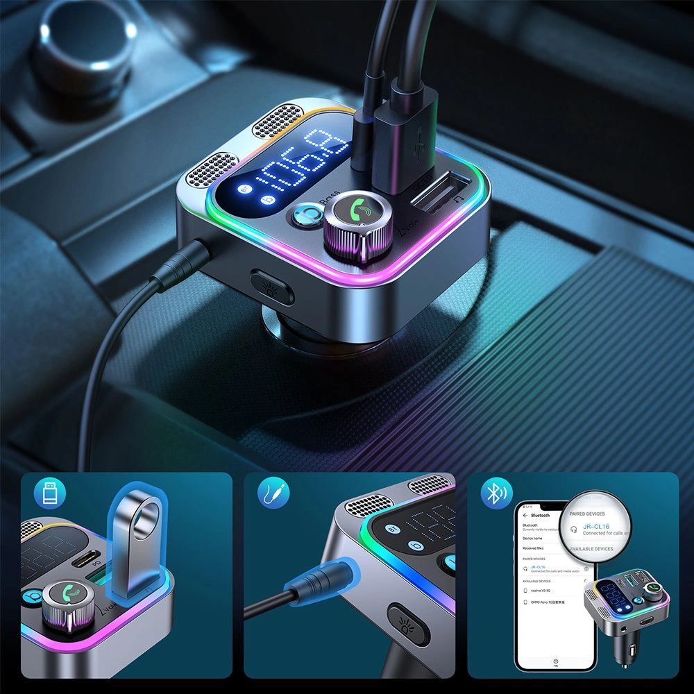 Hurtownia GSM - Transmițător FM Joyroom 48W PPS/PD/QC3.0 negru (JR-CL16) - JYR566 - {ean13} - Hurt
