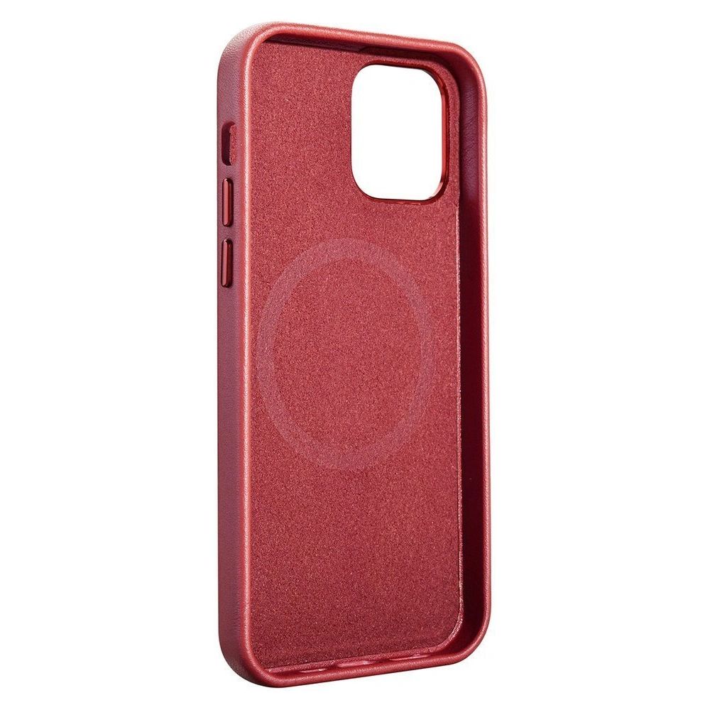 Hurtownia GSM - Etui iCarer Case Leather MagSafe Apple iPhone 12/12 Pro czerwony - ICR275 - {ean13} - Hurt
