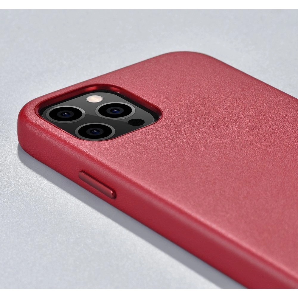 Hurtownia GSM - Case iCarer Case Leder MagSafe Apple iPhone 12/12 Pro rot - ICR275 - {ean13} - Hurt