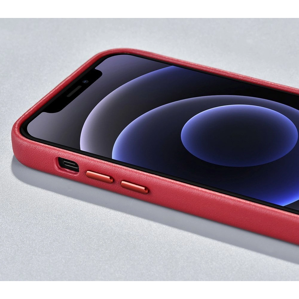 Hurtownia GSM - Case iCarer Case Leder MagSafe Apple iPhone 12/12 Pro rot - ICR275 - {ean13} - Hurt