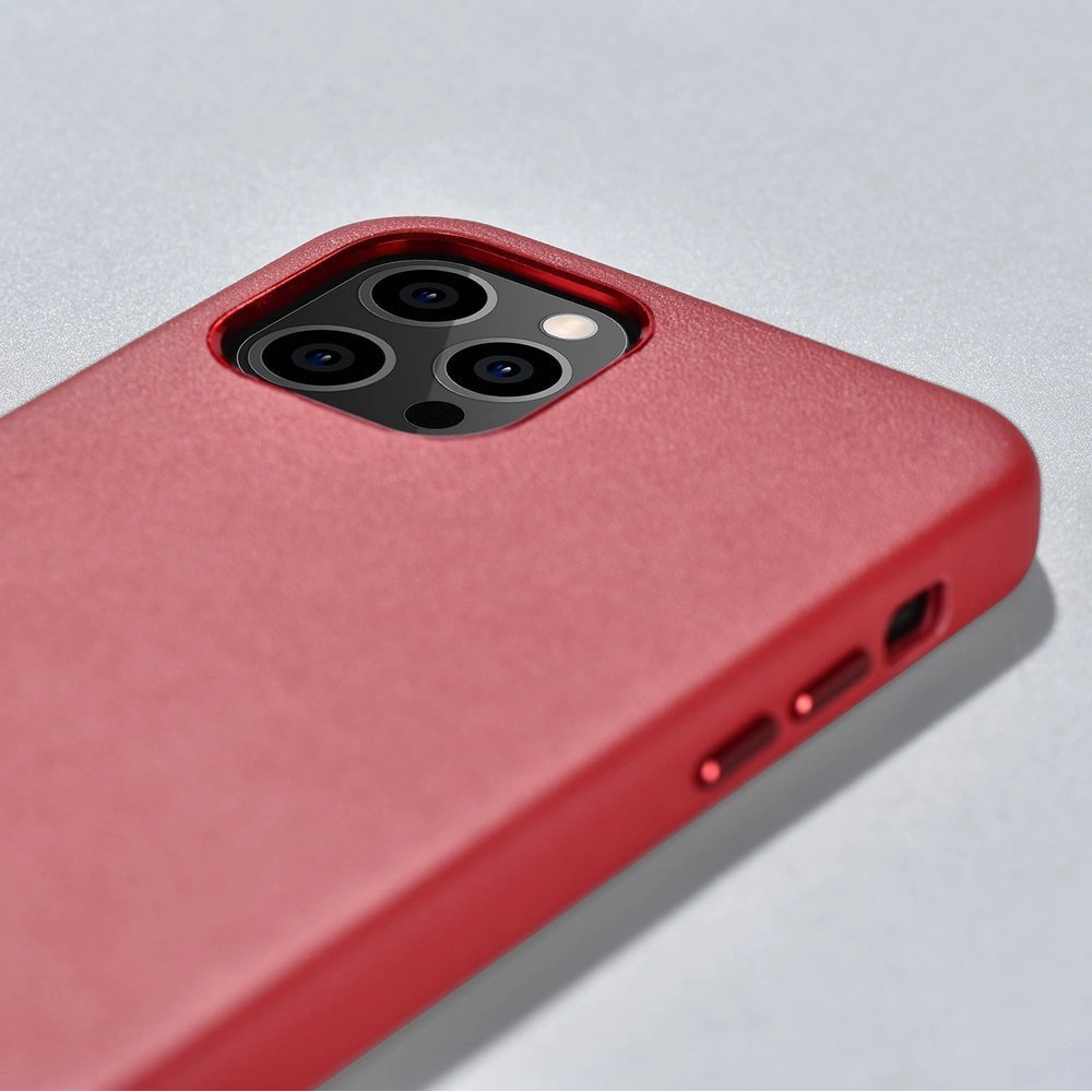 Wholesale iCarer Case Leather MagSafe Apple iPhone 12/12 Pro red - ICR275 - {ean13} - Hurt