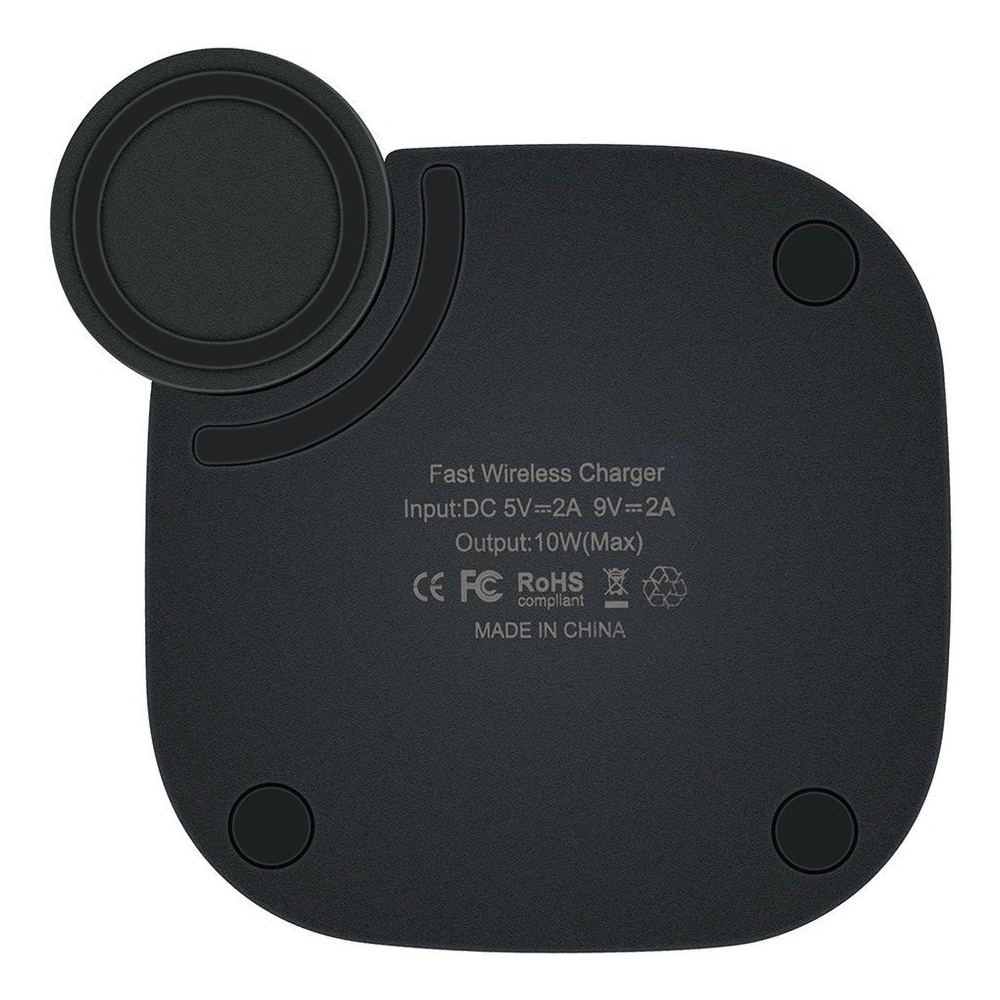 Wholesale iCarer Wireless Charger Leather 2w1 Qi 10W for phone + Apple Watch brown - ICR276 - {ean13} - Hurt