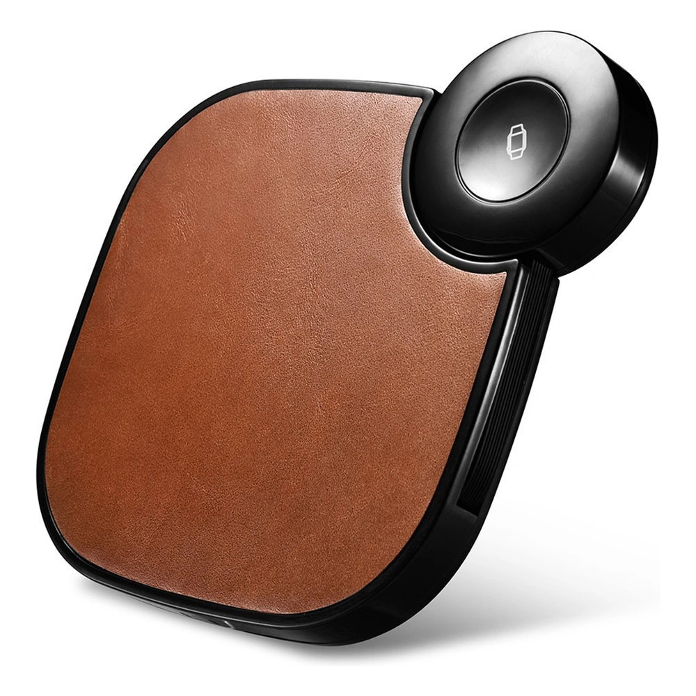 Hurtownia GSM - Vezeték nélküli töltő iCarer bőr 2w1 Qi 10W telefonhoz és Apple Watch-hoz barna színben - ICR276 - {ean13} - Hurt