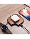 Hurtownia GSM - Vezeték nélküli töltő iCarer bőr 2w1 Qi 10W telefonhoz és Apple Watch-hoz barna színben - ICR276 - {ean13} - Hurt