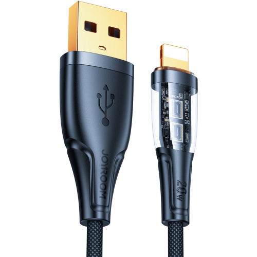Joyroom Distributor - 6941237198907 - JYR570 - Joyroom Smart Power-Off USB-A/Lightning Cable 2.4A 1.2m black (S-UL012A3) - B2B homescreen
