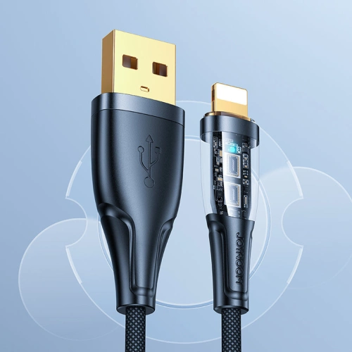 Kabel Joyroom Smart Power-Off USB-A/Lightning 2.4A 1.2m czarny (S-UL012A3)