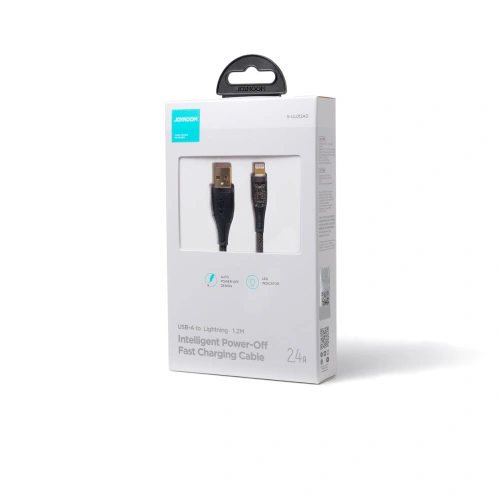 Kabel Joyroom Smart Power-Off USB-A/Lightning 2.4A 1.2m czarny (S-UL012A3)