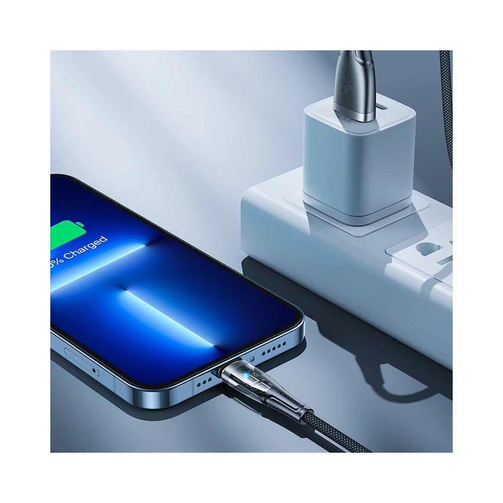 Hurtownia GSM - Cablul Joyroom Smart Power-Off USB-A/Lightning 2.4A 1.2m negru (S-UL012A3) - JYR570 - {ean13} - Hurt