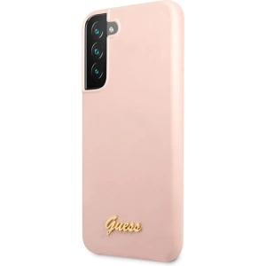 Wholesale Guess GUHCS23MLSLMGPP Samsung Galaxy S23+ Plus pink hardcase Silicone Script Metal Logo - GUE2377 - {ean13} - Hurt