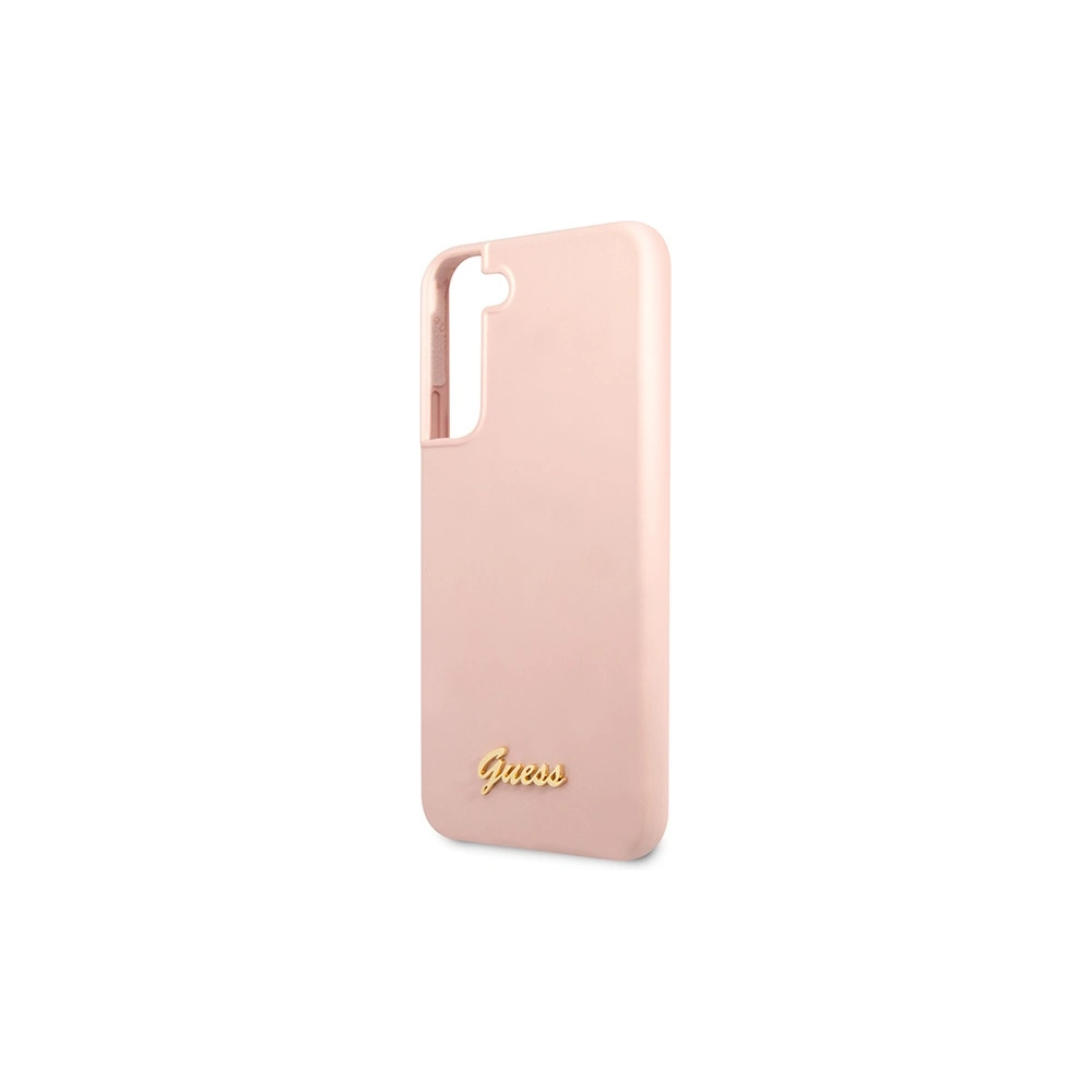 Wholesale Guess GUHCS23MLSLMGPP Samsung Galaxy S23+ Plus pink hardcase Silicone Script Metal Logo - GUE2377 - {ean13} - Hurt
