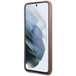 Hurtownia GSM - Etui Guess GUHCS23SG4GFBR Samsung Galaxy S23 barna/brown kemény tok 4G Fém Arany Logó - GUE2381 - {ean13} - Hurt