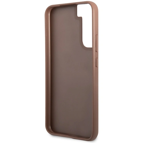Etui Guess GUHCS23SG4GFBR Samsung Galaxy S23 brązowy/brown hard case 4G Metal Gold Logo