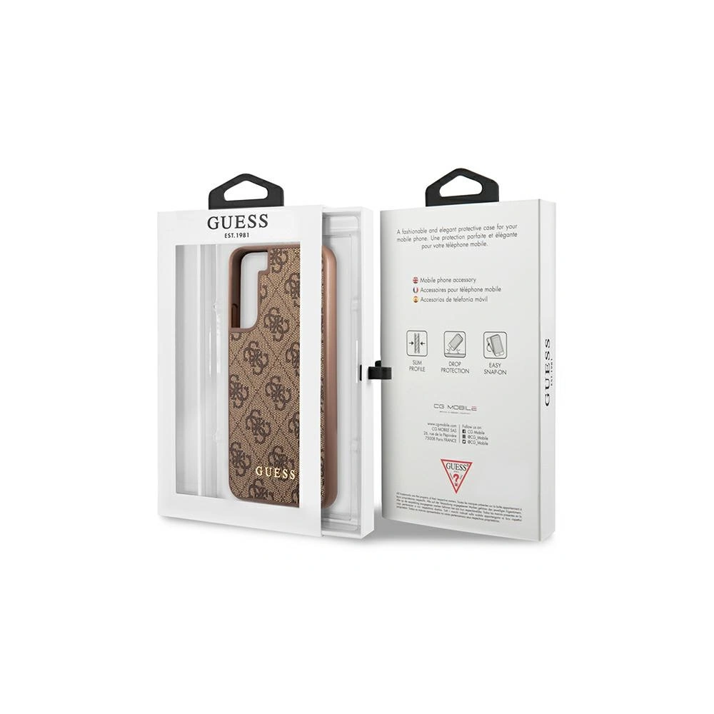 Hurtownia GSM - Etui Guess GUHCS23SG4GFBR Samsung Galaxy S23 hnědé/brown tvrdé pouzdro 4G Metal Gold Logo - GUE2381 - {ean13} - Hurt