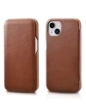 Etui iCarer Curved Edge Vintage Folio Apple iPhone 13 barna