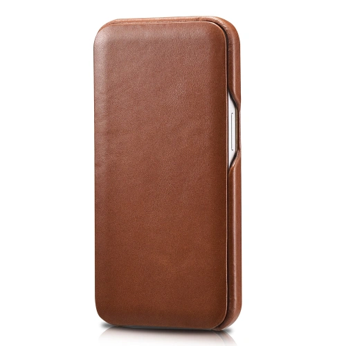 Etui iCarer Curved Edge Vintage Folio Apple iPhone 13 brązowy