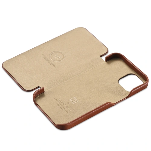 Etui iCarer Curved Edge Vintage Folio Apple iPhone 13 brązowy