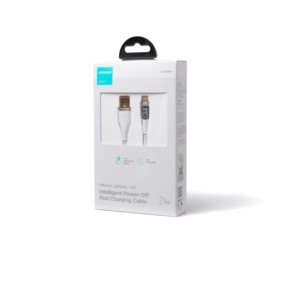 Hurtownia GSM - Kabel Joyroom Smart Power-Off USB-A/Lightning 2.4A 1.2m weiß (S-UL012A3) - JYR571 - {ean13} - Hurt