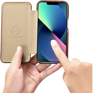 Hurtownia GSM - Etui iCarer Curved Edge Vintage Folio Apple iPhone 13 brązowy - ICR284 - {ean13} - Hurt