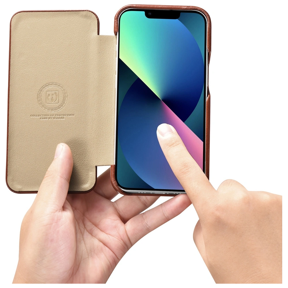 Hurtownia GSM - Etui iCarer Curved Edge Vintage Folio Apple iPhone 13 hnědý - ICR284 - {ean13} - Hurt