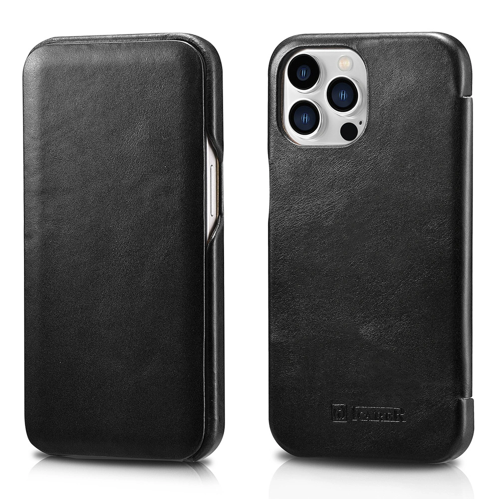 Hurtownia GSM - Etui iCarer Curved Edge Vintage Folio Apple iPhone 13 Pro fekete - ICR285 - {ean13} - Hurt