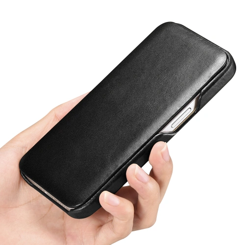 Etui iCarer Curved Edge Vintage Folio Apple iPhone 13 Pro czarny