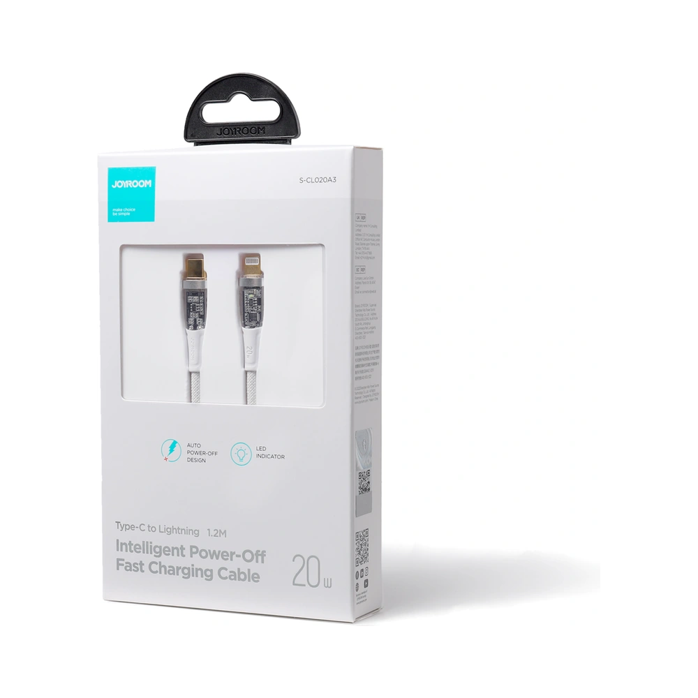 Hurtownia GSM - Kabel Joyroom Smart Power-Off USB-C/Lightning 20W 1.2m bílý (S-CL020A3) - JYR573 - {ean13} - Hurt